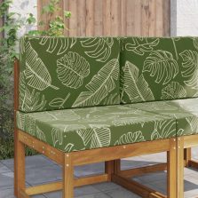   vidaXL Kültéri kanapé párna 2 pcs Levélminta Poliészter