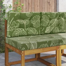   vidaXL Kültéri kanapé párna 2 pcs Levélminta Poliészter