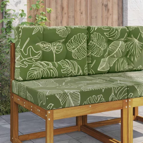 vidaXL Kültéri kanapé párna 2 pcs Levélminta Poliészter