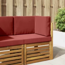 vidaXL Kültéri kanapé párna 3 pcs bordó Poliészter