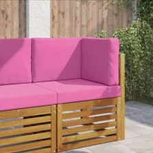   vidaXL Kültéri kanapé párna 3 pcs Rózsaszín Poliészter