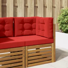 vidaXL Kültéri kanapé párna 3 pcs Piros Poliészter