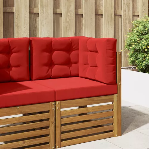 vidaXL Kültéri kanapé párna 3 pcs Piros Poliészter