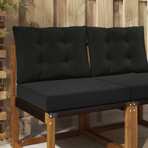 vidaXL Kültéri kanapé párna 2 pcs Fekete Poliészter