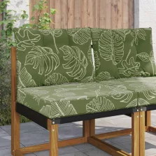  vidaXL Kültéri kanapé párna 2 pcs Levélminta Poliészter