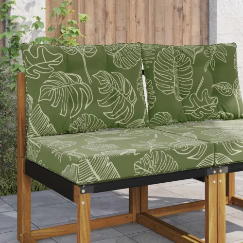 vidaXL Kültéri kanapé párna 2 pcs Levélminta Poliészter