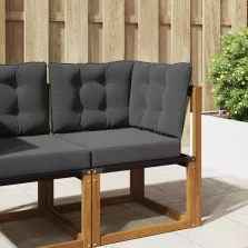 vidaXL Kültéri kanapé párna 3 pcs Antracit Poliészter