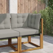vidaXL Kültéri kanapé párna 3 pcs Szürke Poliészter