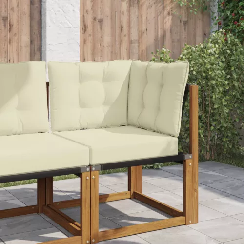 vidaXL Kültéri kanapé párna 3 pcs Krém Poliészter