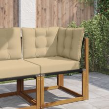 vidaXL Kültéri kanapé párna 3 pcs Bézs Poliészter