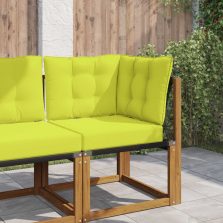 vidaXL Kültéri kanapé párna 3 pcs Zöld Poliészter