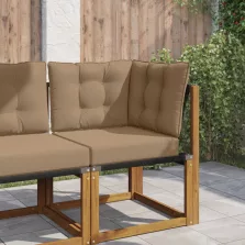   vidaXL Kültéri kanapé párna 3 pcs Tópszínű Poliészter