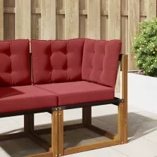 vidaXL Kültéri kanapé párna 3 pcs bordó Poliészter