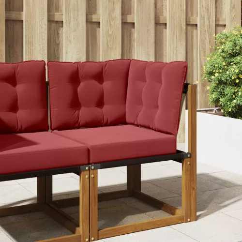 vidaXL Kültéri kanapé párna 3 pcs bordó Poliészter