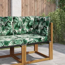   vidaXL Kültéri kanapé párna 3 pcs Levél mintázat Poliészter