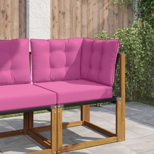 vidaXL Kültéri kanapé párna 3 pcs Rózsaszín Poliészter