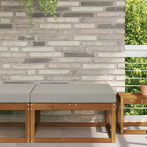 vidaXL Kültéri kanapé párna Szürke 80 x 80 x 8 cm Poliészter