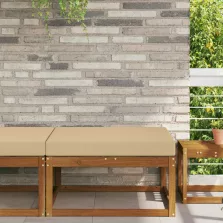   vidaXL Kültéri kanapé párna Bézs 80 x 80 x 8 cm Poliészter