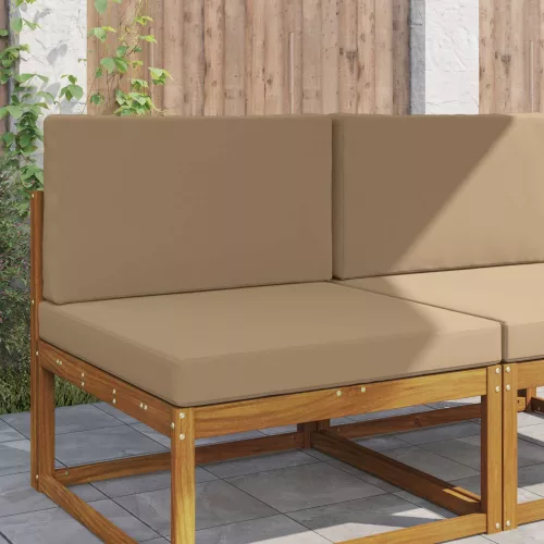 vidaXL Kültéri kanapé párna 2 pcs Tópszínű Poliészter