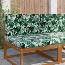   vidaXL Kültéri kanapé párna 2 pcs Levél mintázat Poliészter