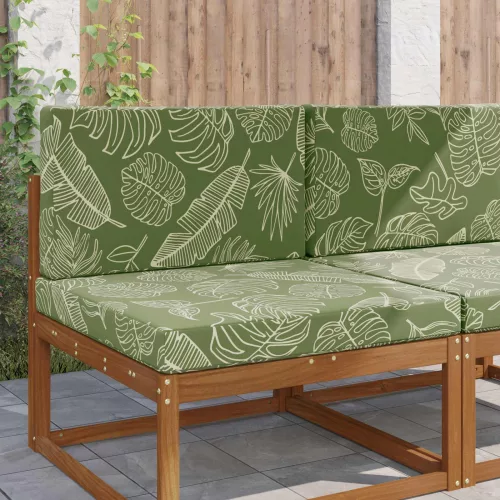 vidaXL Kültéri kanapé párna 2 pcs Levélminta Poliészter