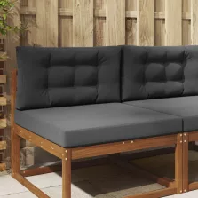 vidaXL Kültéri kanapé párna 2 pcs Antracit Poliészter