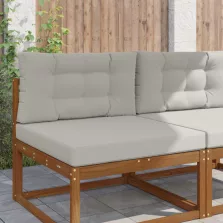 vidaXL Kültéri kanapé párna 2 pcs Szürke Poliészter