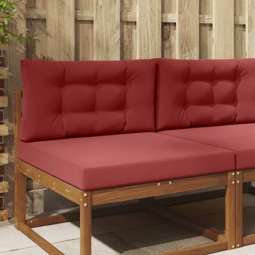 vidaXL Kültéri kanapé párna 2 pcs bordó Poliészter