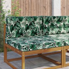   vidaXL Kültéri kanapé párna 2 pcs Levél mintázat Poliészter