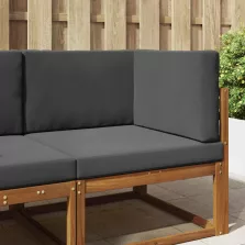 vidaXL Kültéri kanapé párna 3 pcs Antracit Poliészter