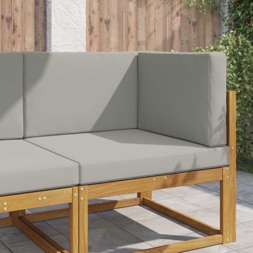 vidaXL Kültéri kanapé párna 3 pcs Szürke Poliészter