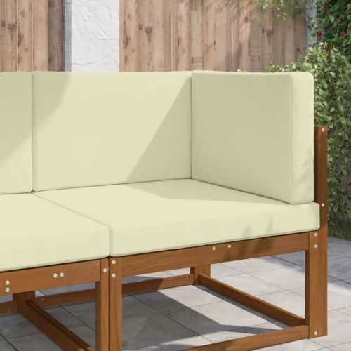 vidaXL Kültéri kanapé párna 3 pcs Krém Poliészter