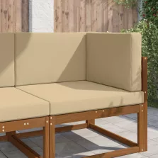 vidaXL Kültéri kanapé párna 3 pcs Bézs Poliészter