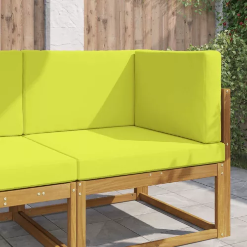 vidaXL Kültéri kanapé párna 3 pcs Zöld Poliészter