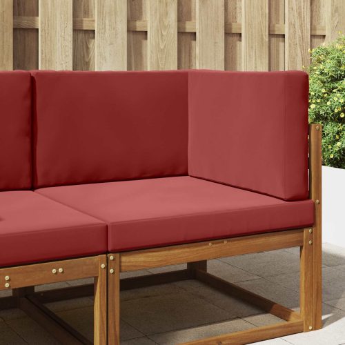 vidaXL Kültéri kanapé párna 3 pcs bordó Poliészter