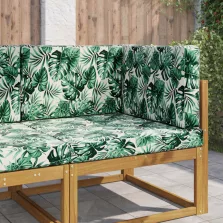   vidaXL Kültéri kanapé párna 3 pcs Levél mintázat Poliészter