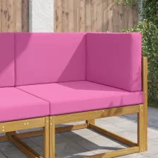   vidaXL Kültéri kanapé párna 3 pcs Rózsaszín Poliészter