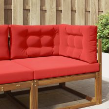 vidaXL Kültéri kanapé párna 3 pcs Piros Poliészter