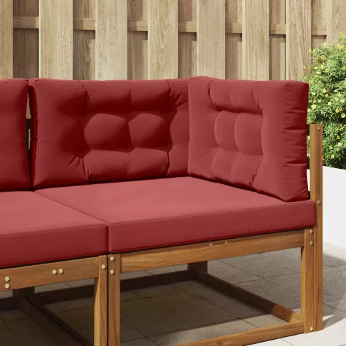 vidaXL Kültéri kanapé párna 3 pcs bordó Poliészter