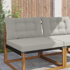 vidaXL Kültéri kanapé párna 2 pcs Szürke Poliészter