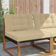 vidaXL Kültéri kanapé párna 2 pcs Bézs Poliészter