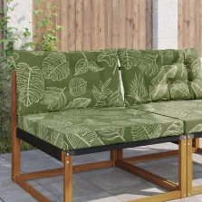   vidaXL Kültéri kanapé párna 2 pcs Levélminta Poliészter