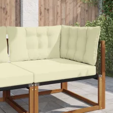 vidaXL Kültéri kanapé párna 3 pcs Krém Poliészter