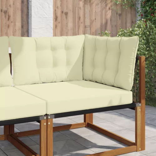 vidaXL Kültéri kanapé párna 3 pcs Krém Poliészter