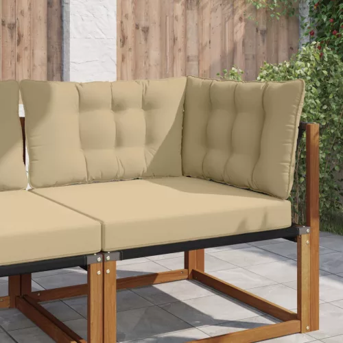 vidaXL Kültéri kanapé párna 3 pcs Bézs Poliészter