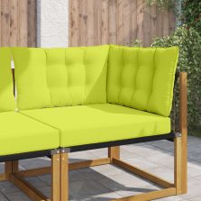 vidaXL Kültéri kanapé párna 3 pcs Zöld Poliészter