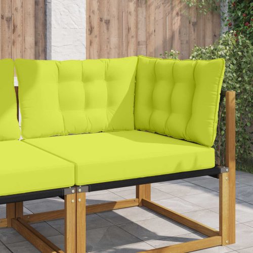 vidaXL Kültéri kanapé párna 3 pcs Zöld Poliészter