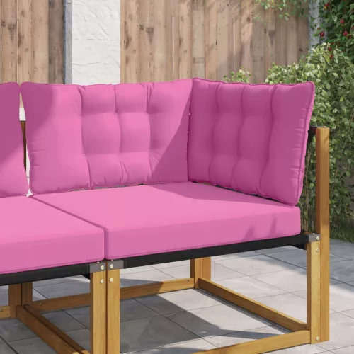 vidaXL Kültéri kanapé párna 3 pcs Rózsaszín Poliészter