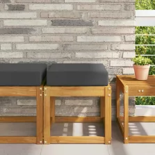   vidaXL Kültéri ülőpárna Antracit 40 x 40 x 8 cm 100% poliészter