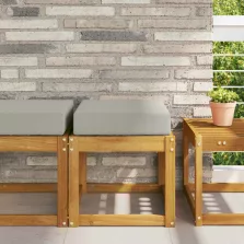   vidaXL Kültéri ülőpárna Szürke 40 x 40 x 8 cm 100% poliészter